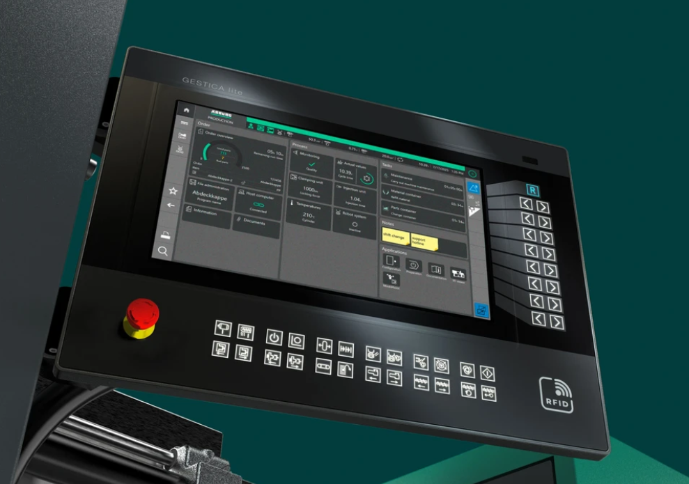 GESTICA lite dashboard and ARBURG machine control interface