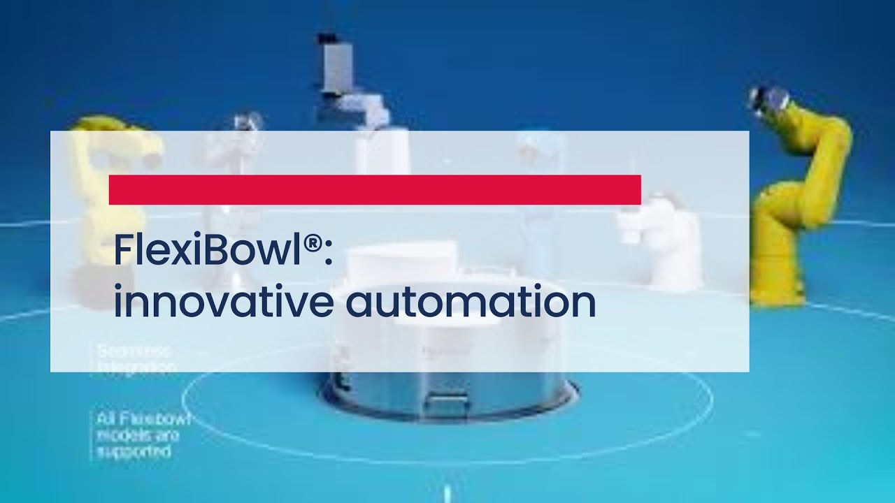 FlexiBowl flexible feeding system running with an industrial robot
