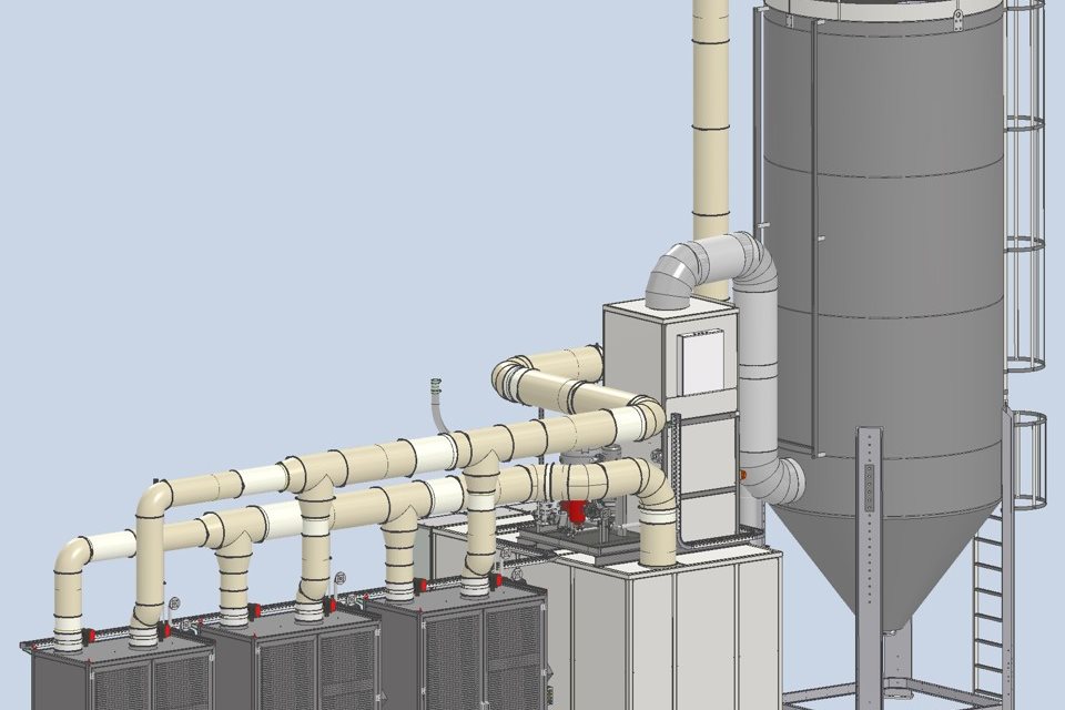 Eisb&auml;r drying plant with dryers and silo