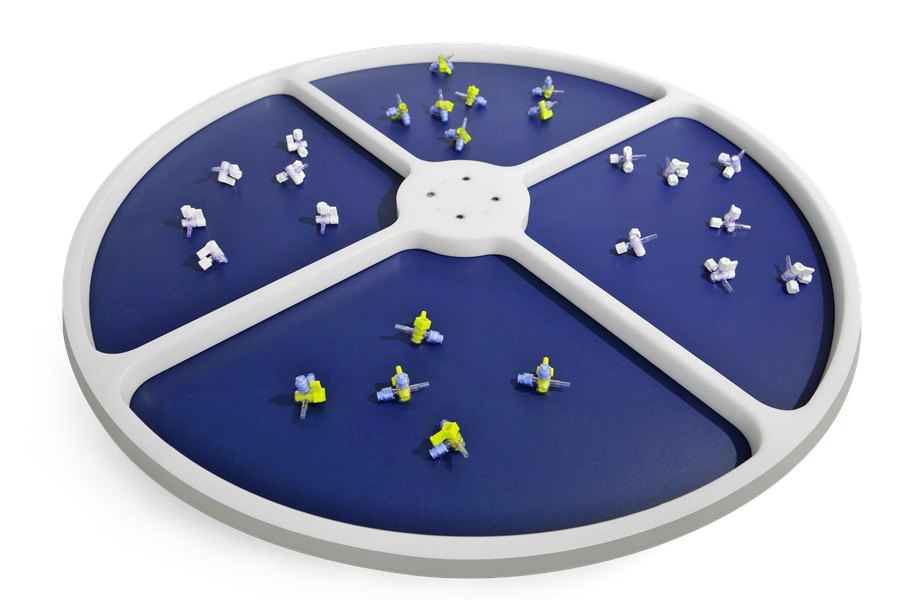FlexiBowl multiple parts feeding sectored disc option