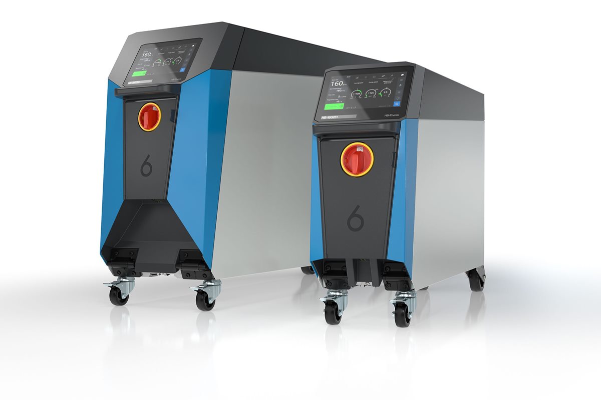 Two HB-Therm Thermo-6 temperature control units in different housing sizes